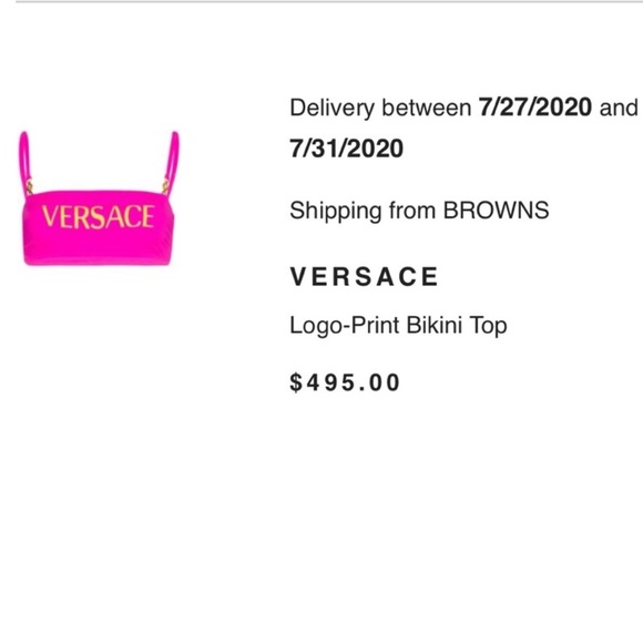 Versace Pink Bikini TOP - Picture 2 of 6